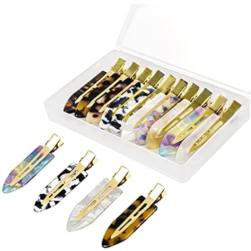 10-Piece Seamless Hair Clips with Organizer Box for Women and Girls Hairstyles and Makeup