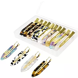 10-Piece Seamless Hair Clips with Organizer Box for Women and Girls Hairstyles and Makeup