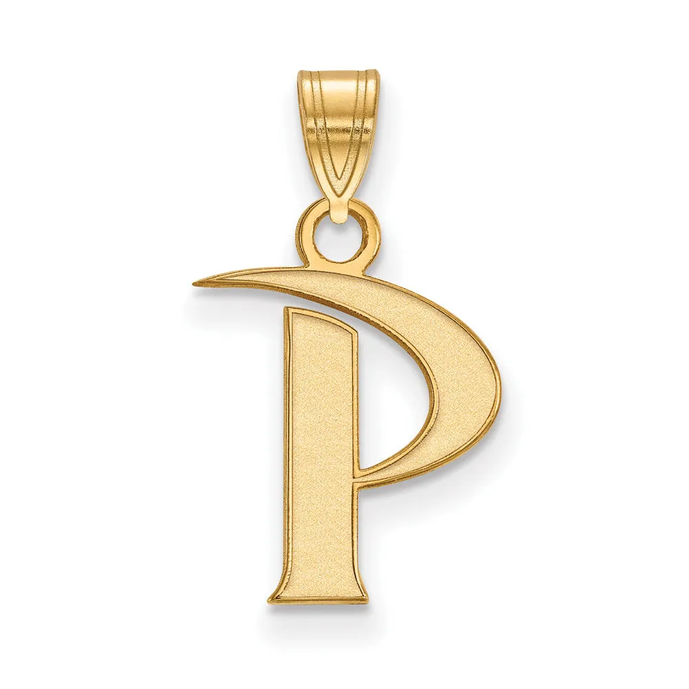 14k Yellow Gold Pepperdine U. Small Initial P Pendant