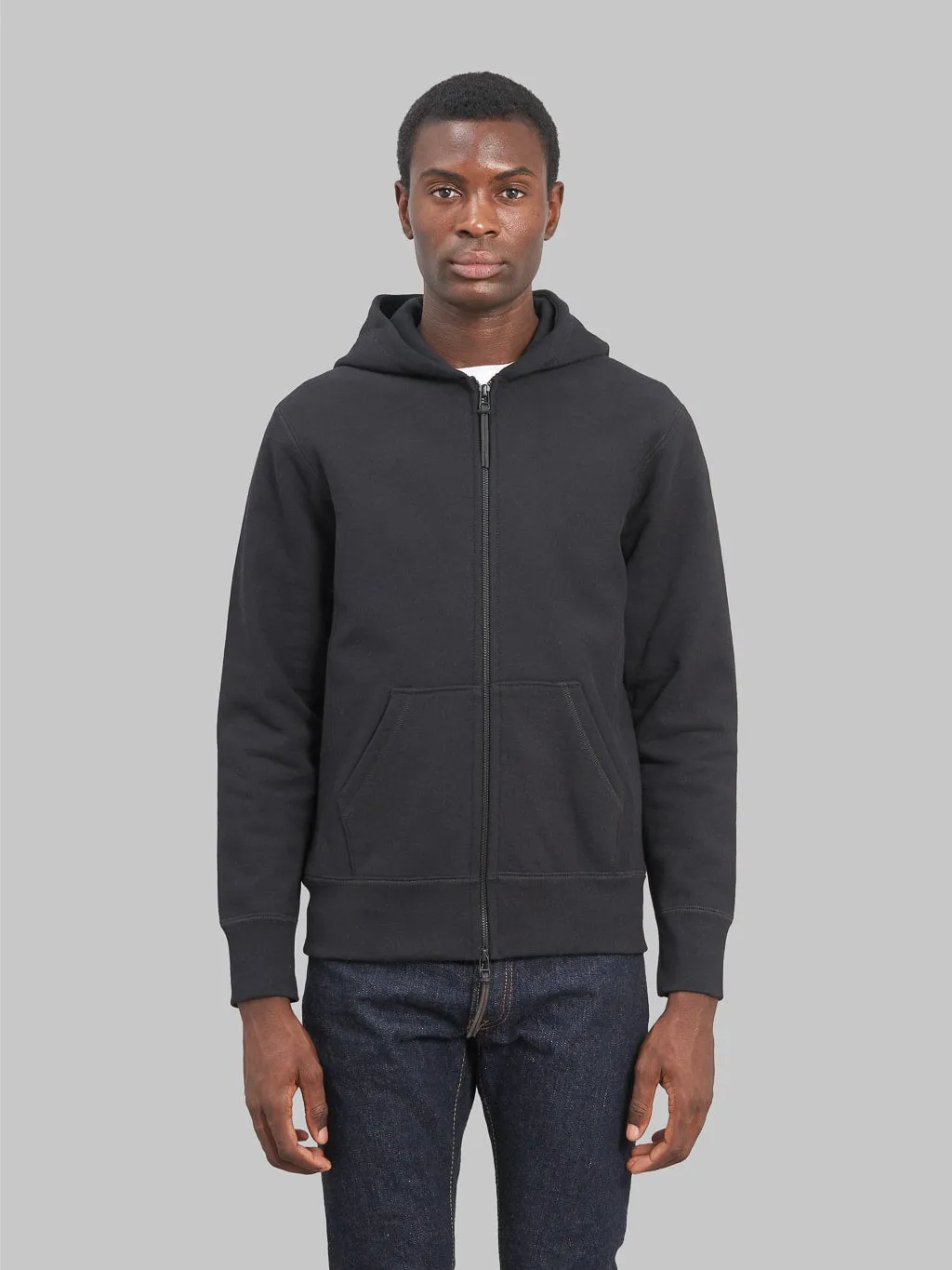 3sixteen Heavyweight Zip Hoody Black