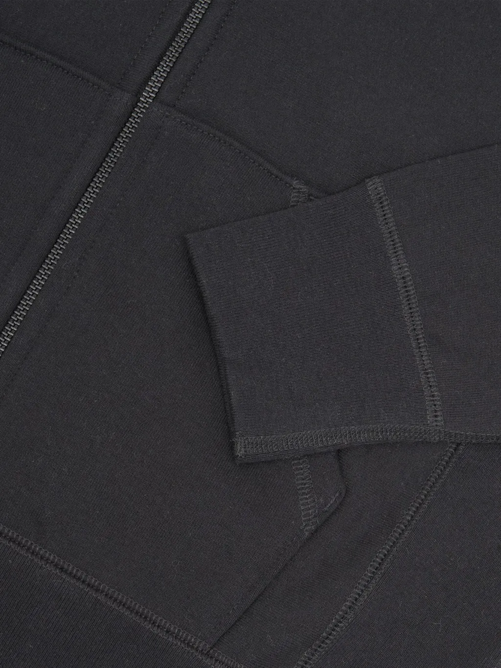 3sixteen Heavyweight Zip Hoody Black