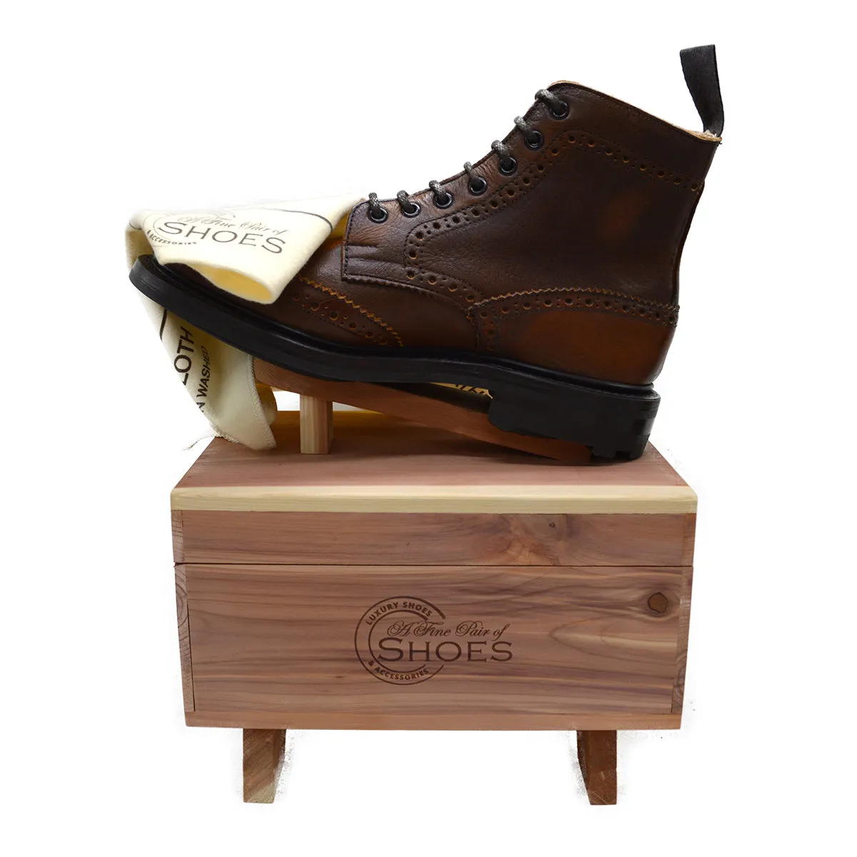 AFPOS Cedar Valet box With Foot Rest