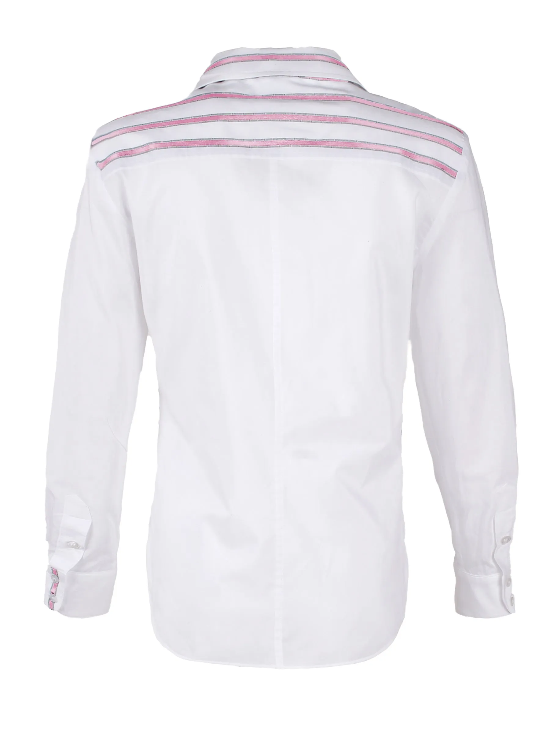 Alex Shirt Pink and White Ribbon Stripe