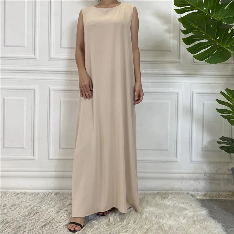 All-Match Sleeveless Inner Dress Muslim For Women