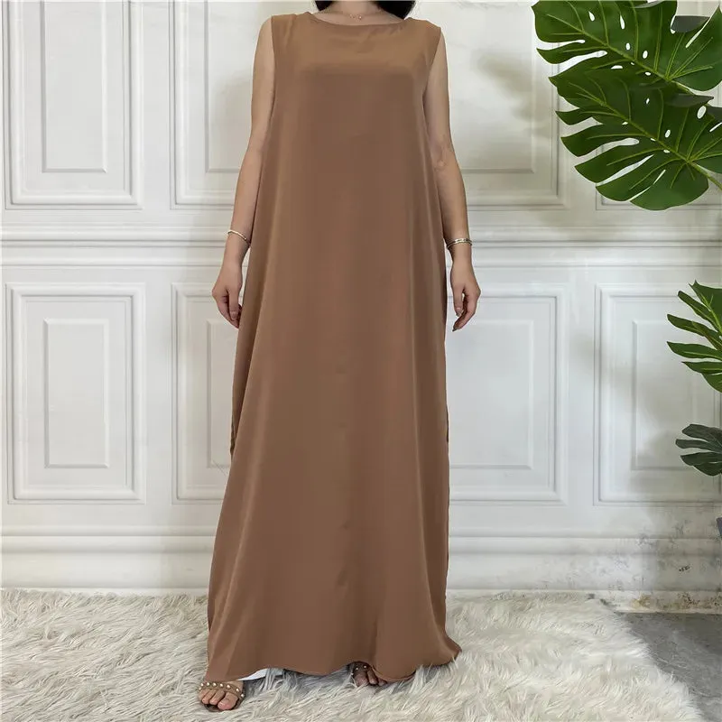 All-Match Sleeveless Inner Dress Muslim For Women