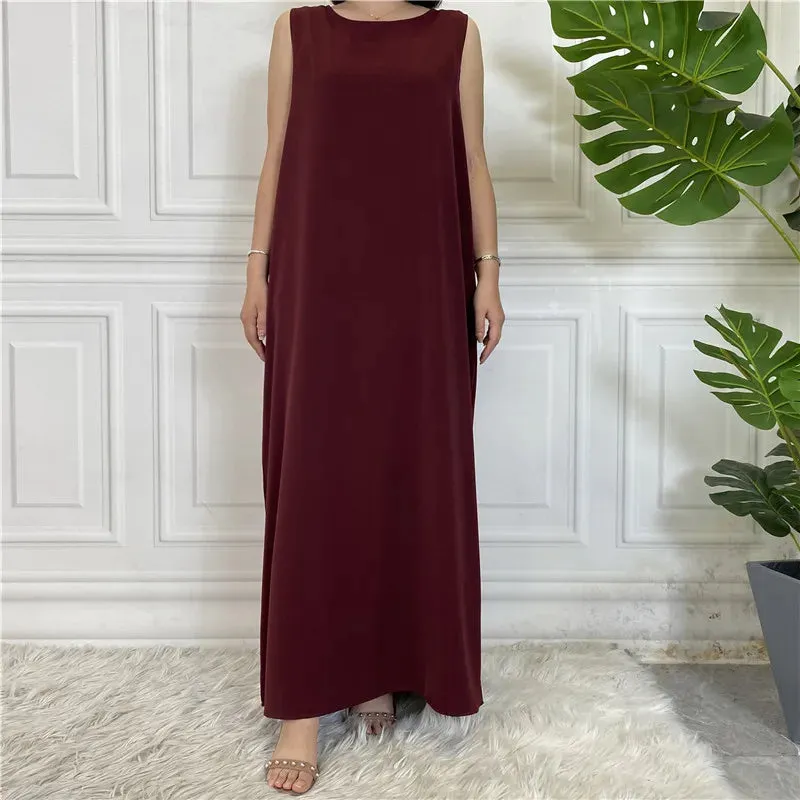 All-Match Sleeveless Inner Dress Muslim For Women