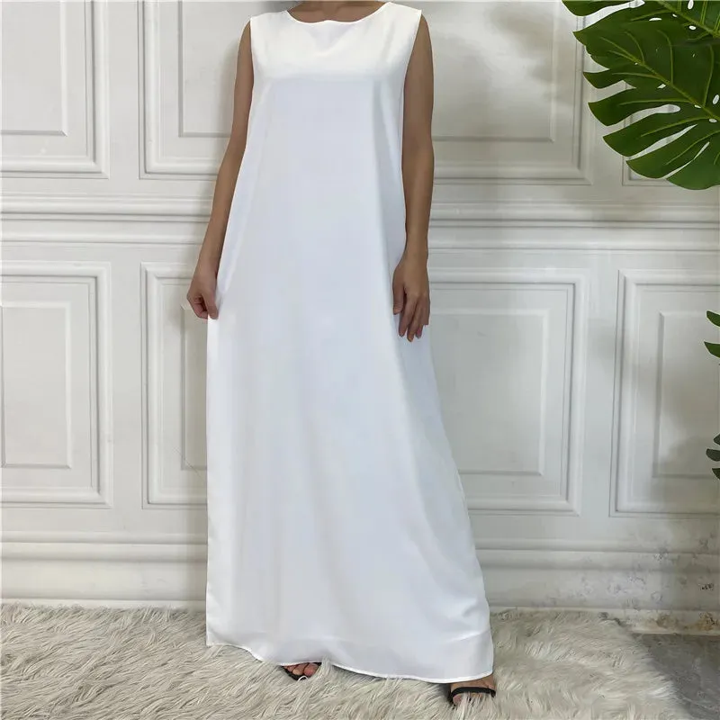 All-Match Sleeveless Inner Dress Muslim For Women