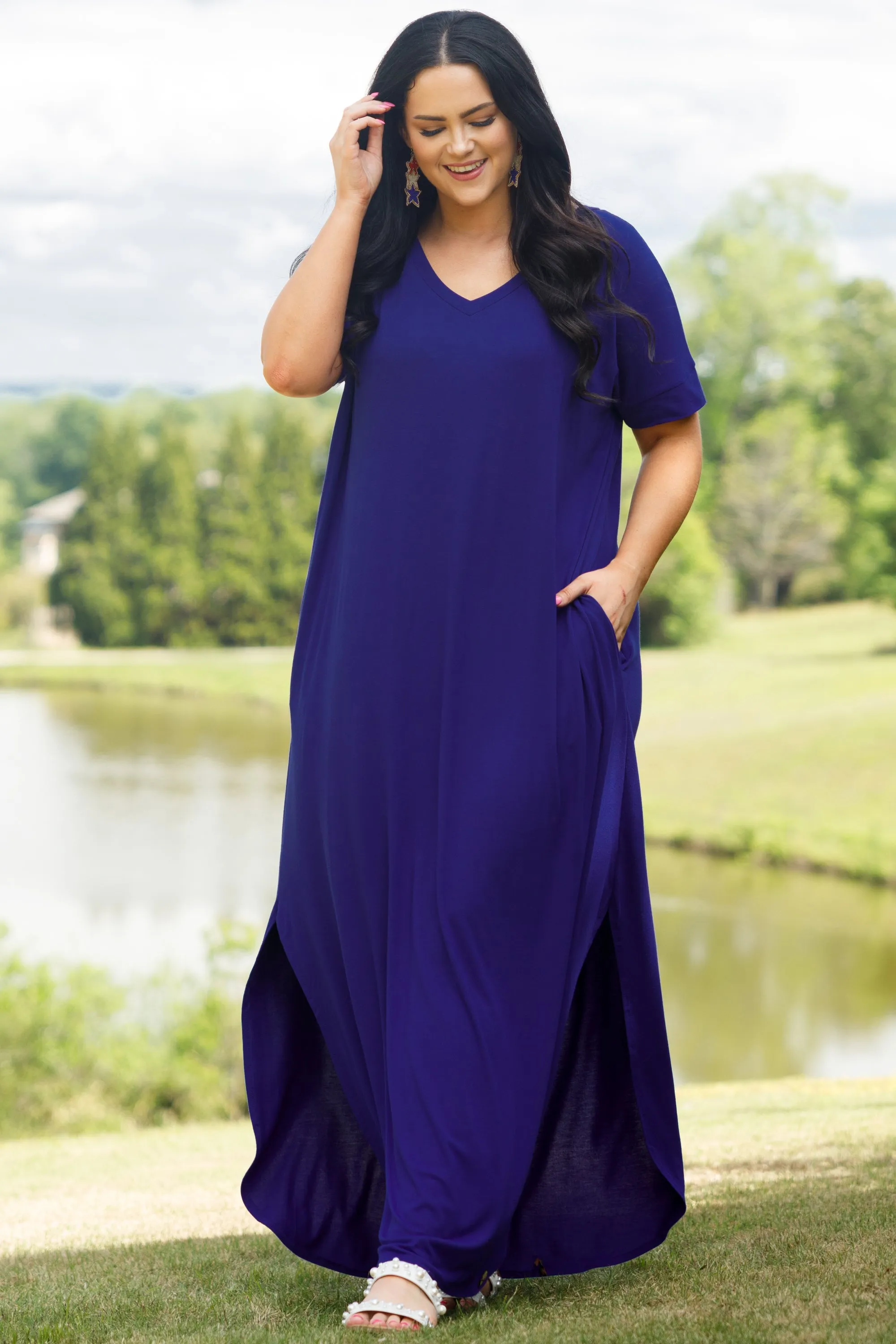 All Summer Long Maxi Dress, Bright Blue