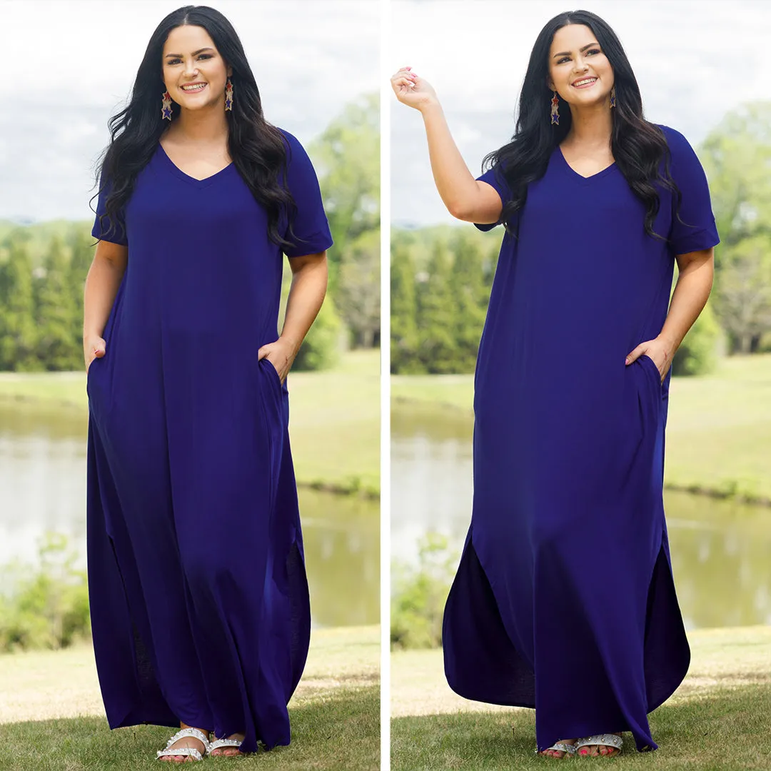 All Summer Long Maxi Dress, Bright Blue