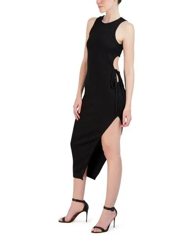 Bcbgmaxazria Womens Asymmetric Cut-Out Bodycon Dress