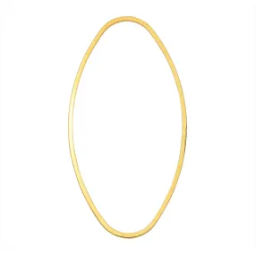 Beadable Open Frame Link, Ellipse Oval 40x20mm, Gold Tone (4 Pieces)