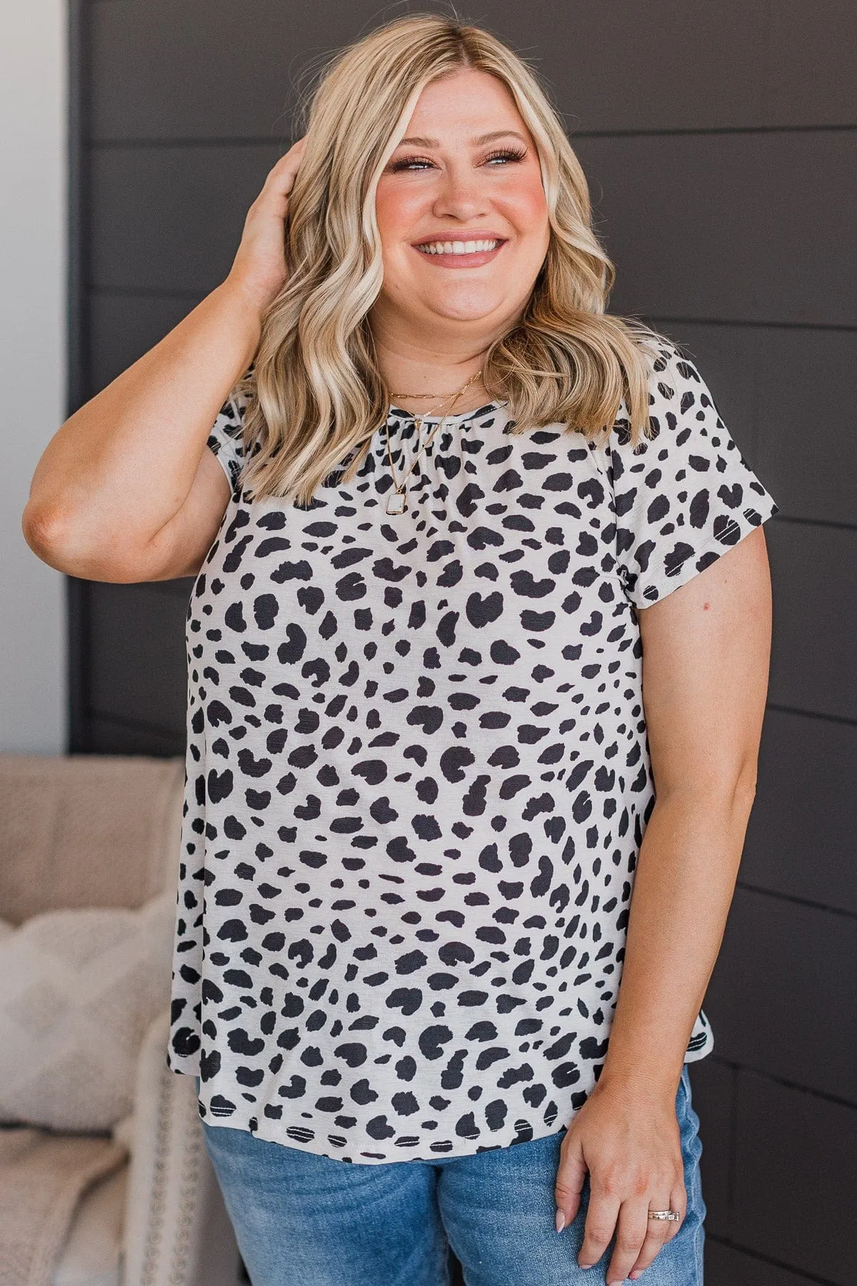 Best Dressed Leopard Print Blouse- Off-White