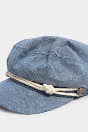 Blue Denim Rope Baker Boy Hat