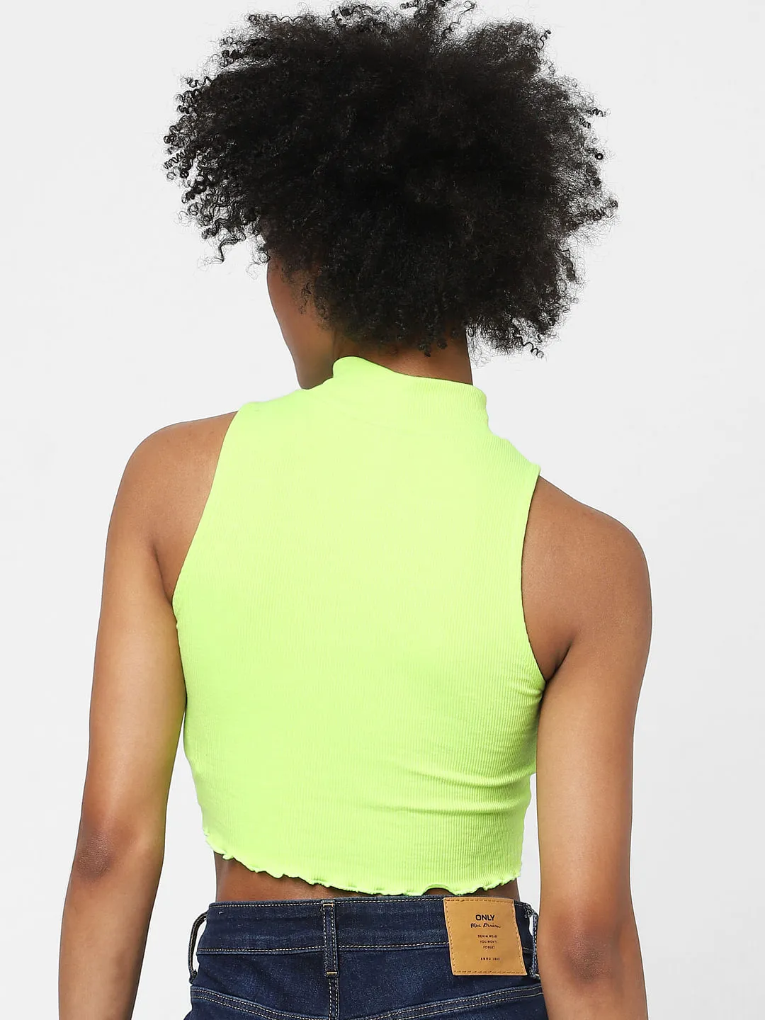 Buy Yellow Cut Out Crop Top for Women - ONLY