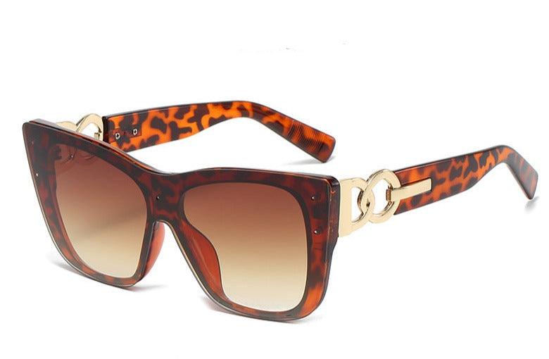 Cat Eye Rice Nail Sunglasses Big Frame