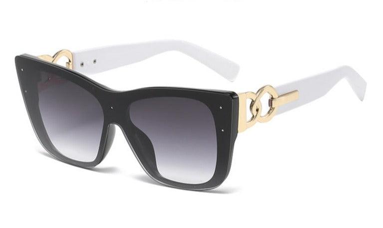 Cat Eye Rice Nail Sunglasses Big Frame