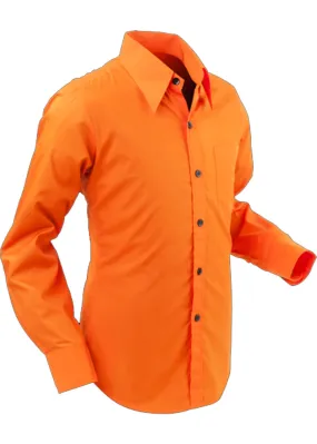 Chenaski Men's Basic 70's Shirt Orange