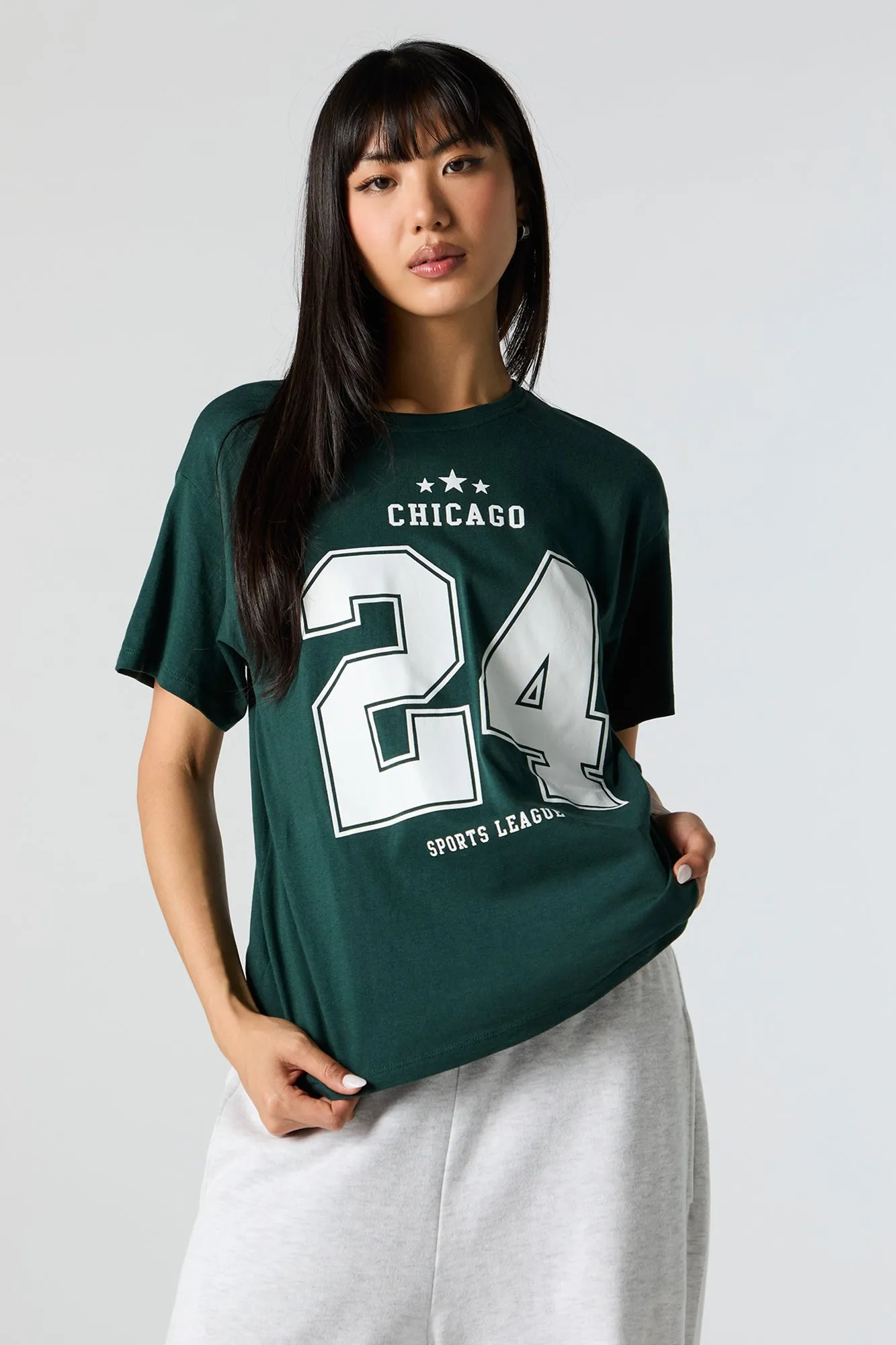 Chicago 24 Graphic Boyfriend T-Shirt