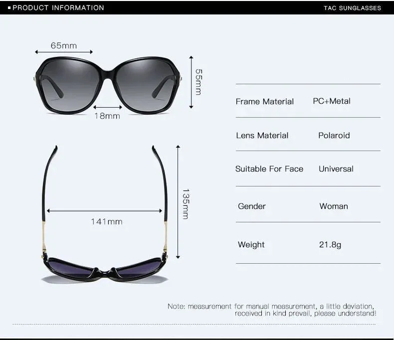 Classic Butterfly Designer Polarized Driving Sunglasses for Women