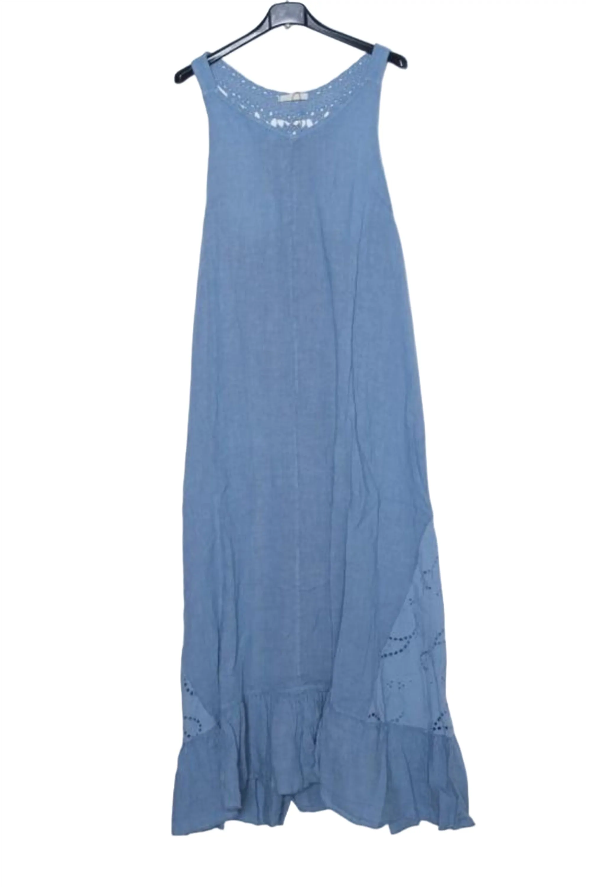 Clever Alice Linen Maxi with Crochet Detailing