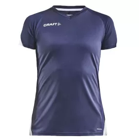 Craft T-Shirt Pro Control Impact SS Tee Dames Navy Wit