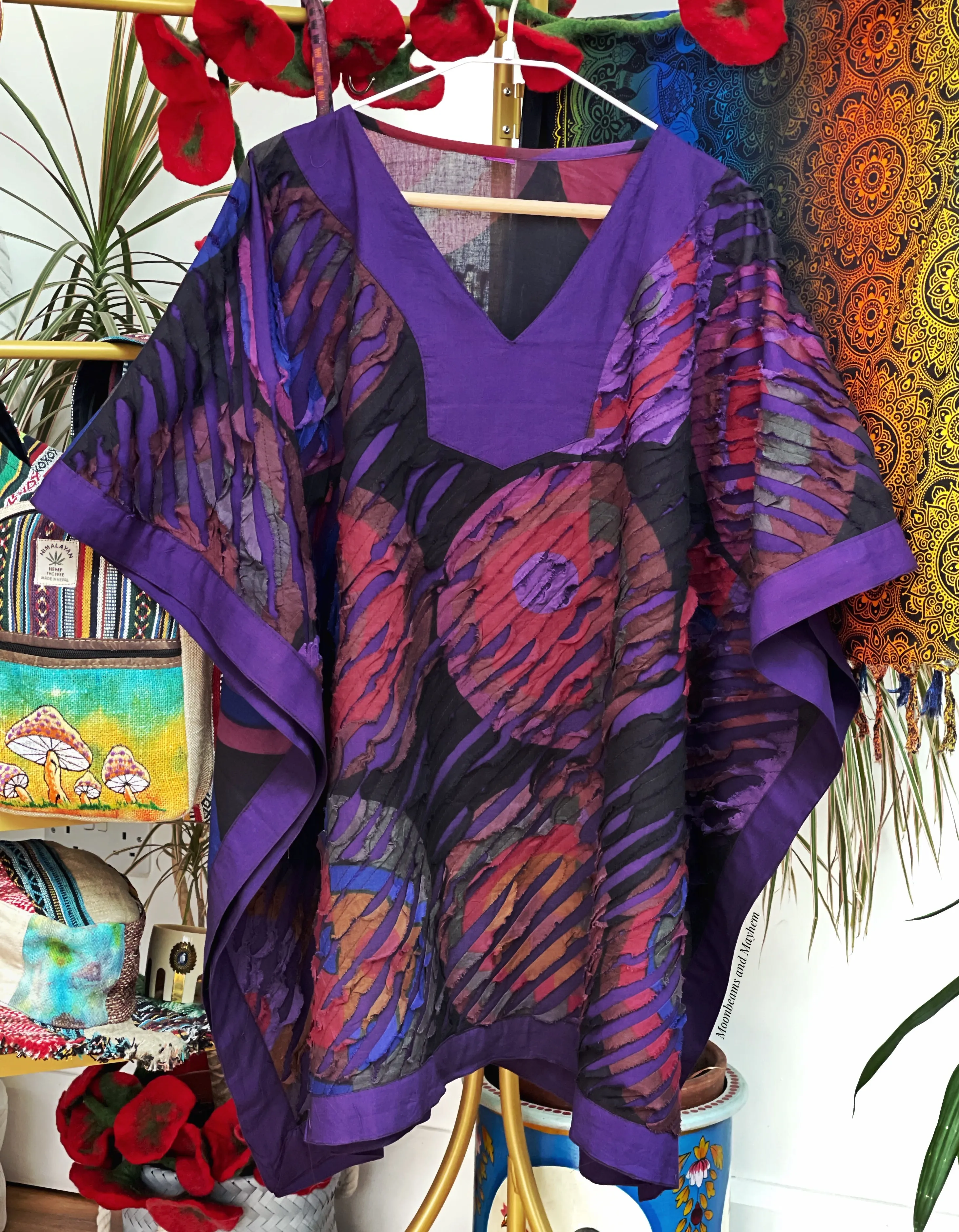 DELICIOUS PURPLE LIBERATION KAFTAN / TOP - PLUS SIZE