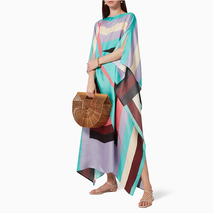 Digital Printed Crepe Kaftan Daily Wear for Women KAF0057