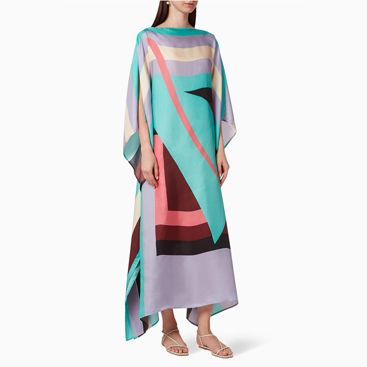 Digital Printed Crepe Kaftan Daily Wear for Women KAF0057