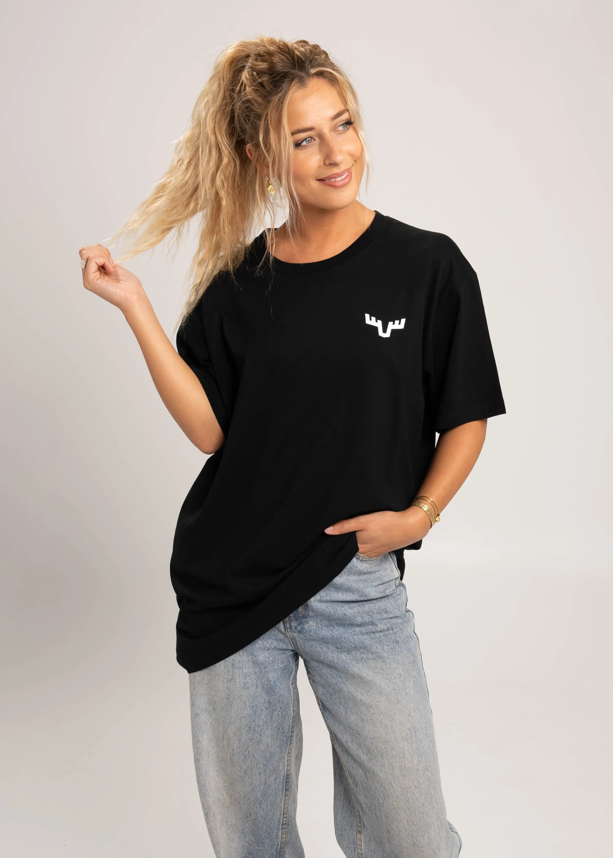 Dr.Moose Mini Antler Pocket Black T-Shirt