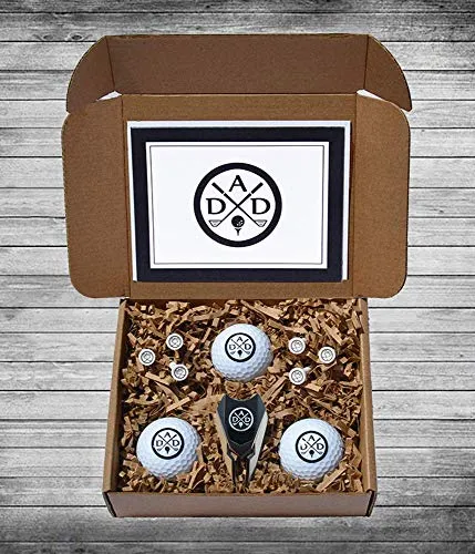 Fathers Day 12 Piece Golf Gift Set - Dads Day Divot Tool, Balls & More