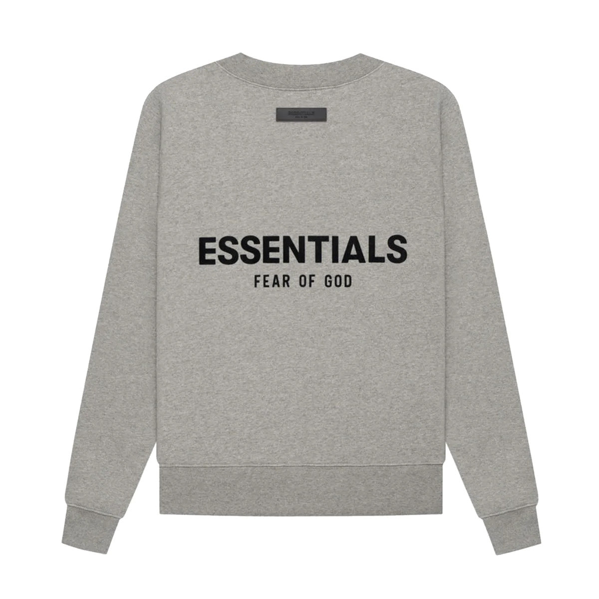 FEAR OF GOD Essentials Felt Logo Crewneck Sweatshirt Dark Oatmeal