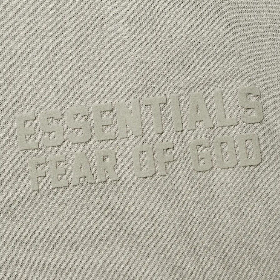 FEAR OF GOD Essentials Felt Logo Crewneck Sweatshirt Smoke