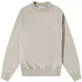 FEAR OF GOD Essentials Felt Logo Crewneck Sweatshirt Smoke