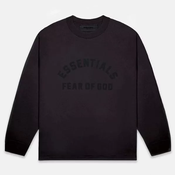 Fear Of God Essentials LS Tee (Jet Black) 125SP232016F