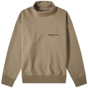 Fear of God ESSENTIALS Mock Neck SweatUmber