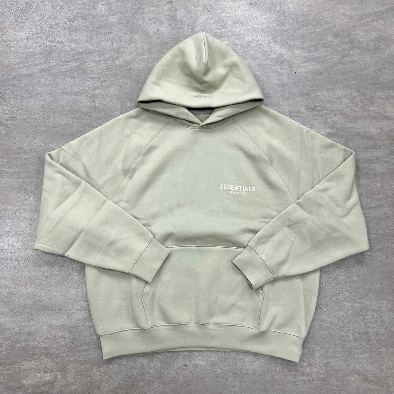 Fear of God Hoodie ESSENTIALS Seafoam New Size 2XL