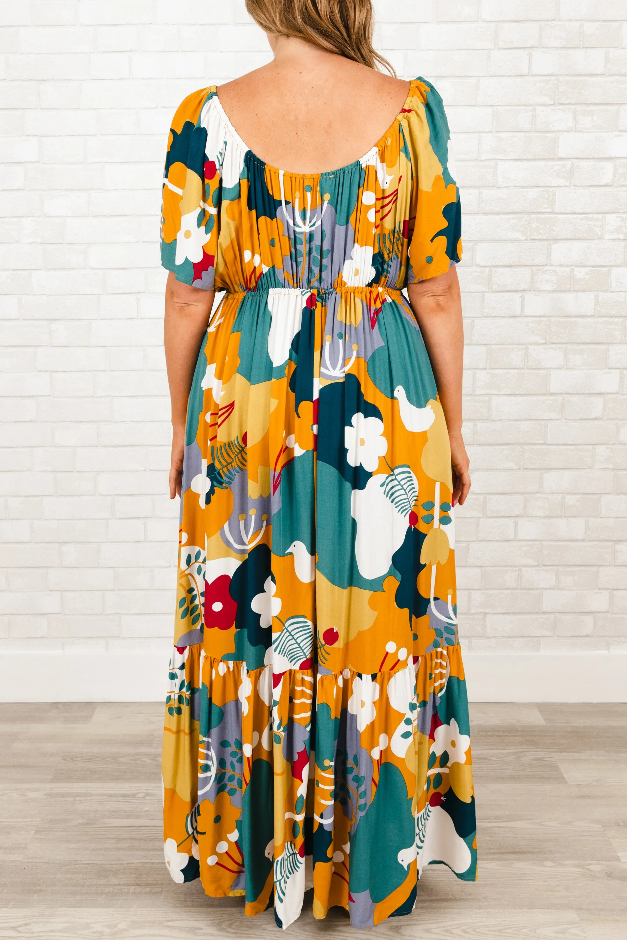 Feeling Florals Dress, Mustard