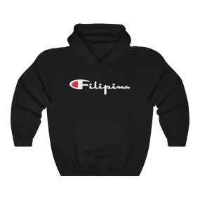 Filipina White Champion Heavy Blend Hooded Sweatshirt