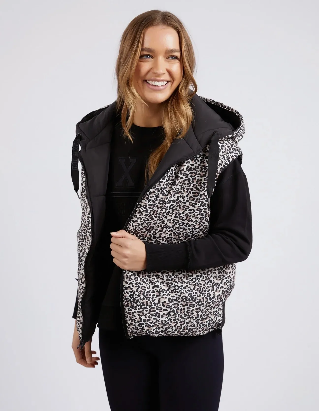 Foxwood Sports Leopard Vest - Black