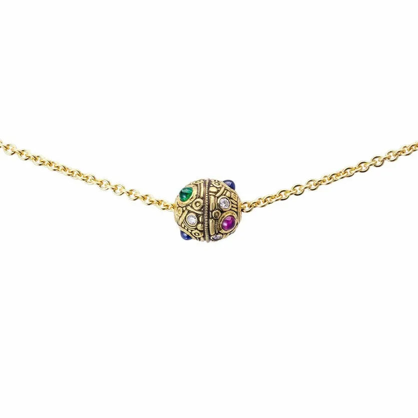 Free Floating Gold Ball Pendant