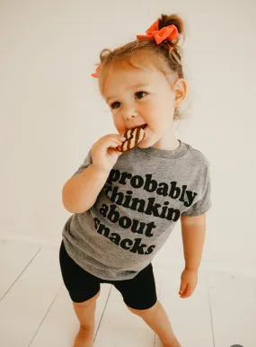 HAPPY KIDS CO PROBABLY THINKING ABOUT SNACKS TEE | BABY + KIDS