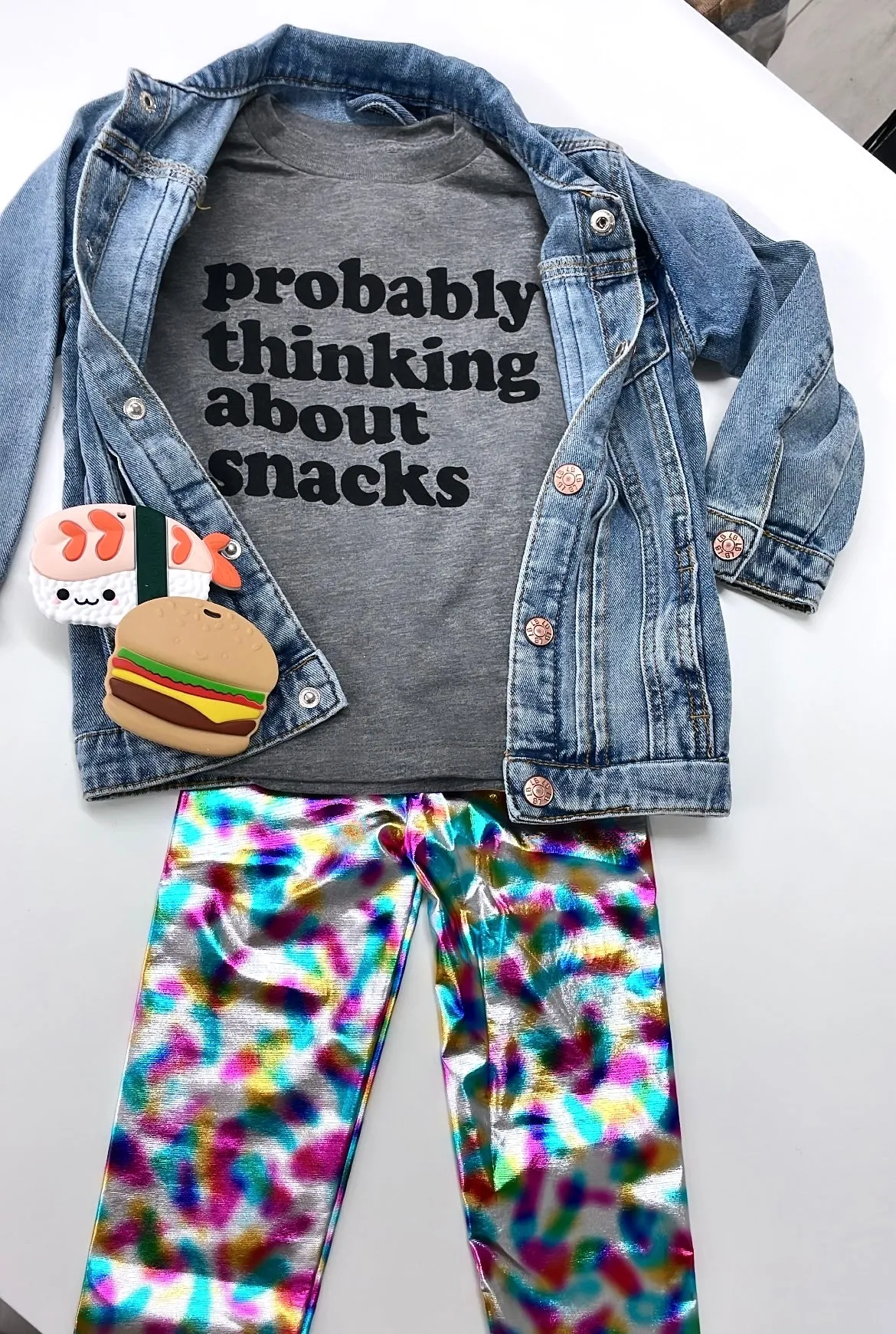 HAPPY KIDS CO PROBABLY THINKING ABOUT SNACKS TEE | BABY + KIDS