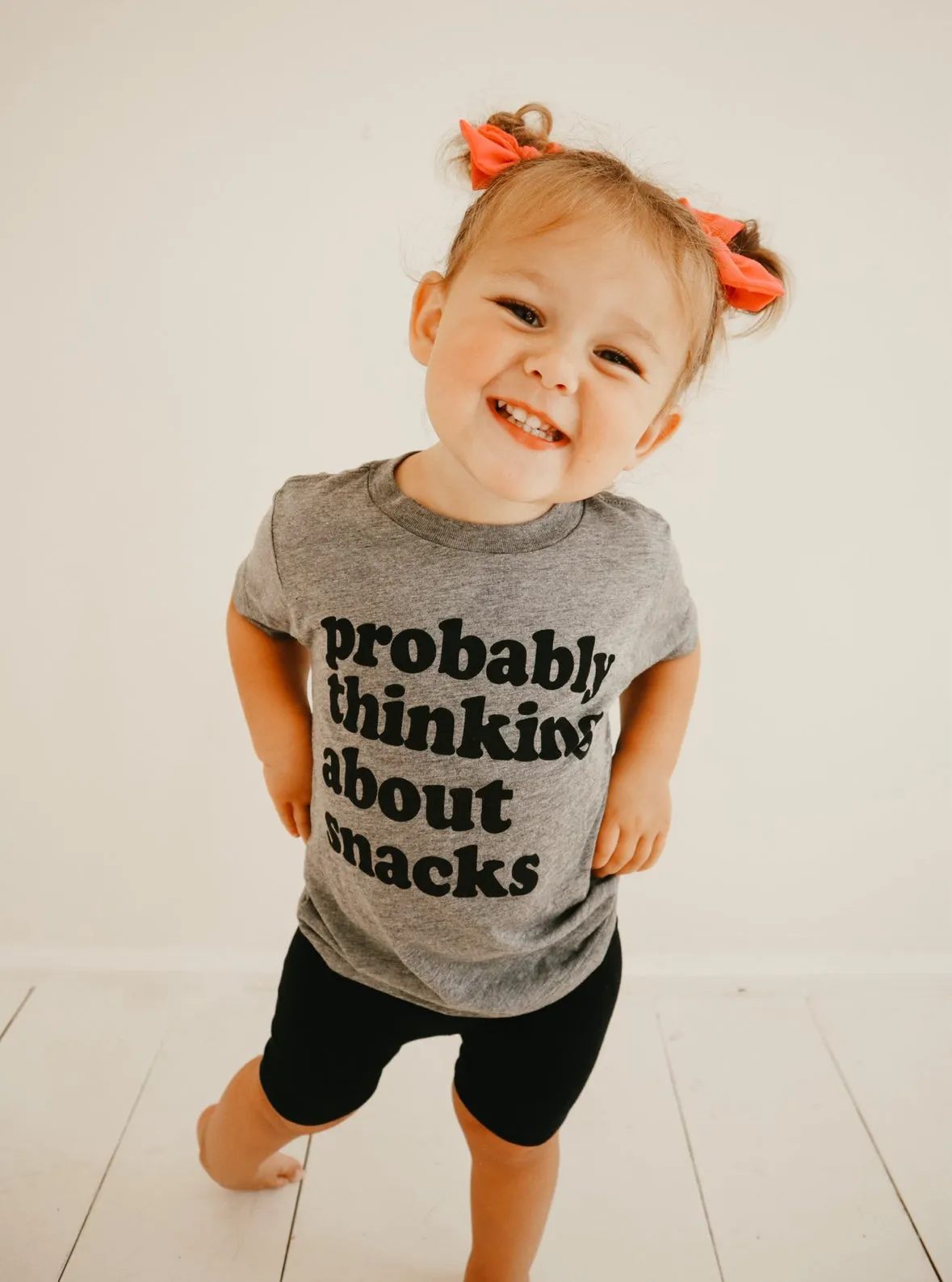 HAPPY KIDS CO PROBABLY THINKING ABOUT SNACKS TEE | BABY + KIDS