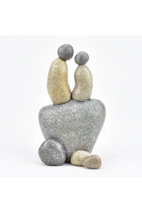 Hestia Pebble Couple Sitting Figurine