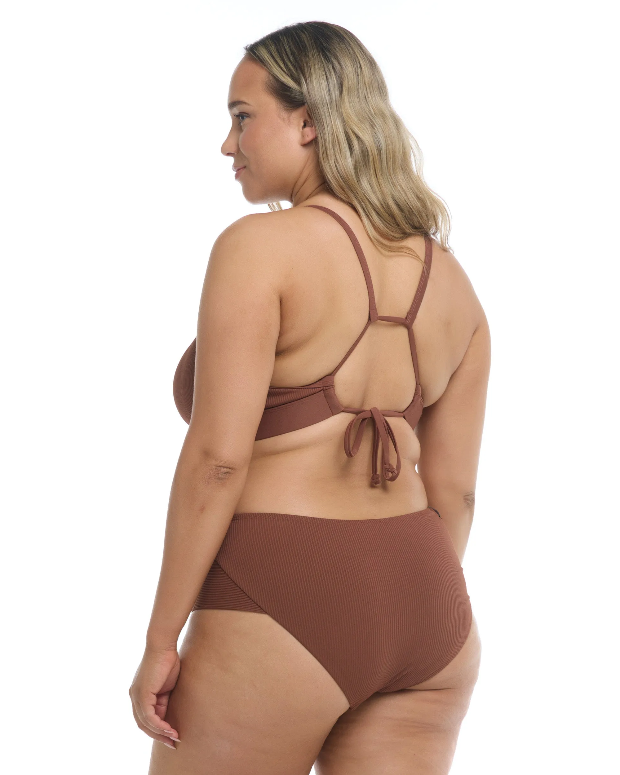 Ibiza Coco Plus Size Bikini Bottom - Brown