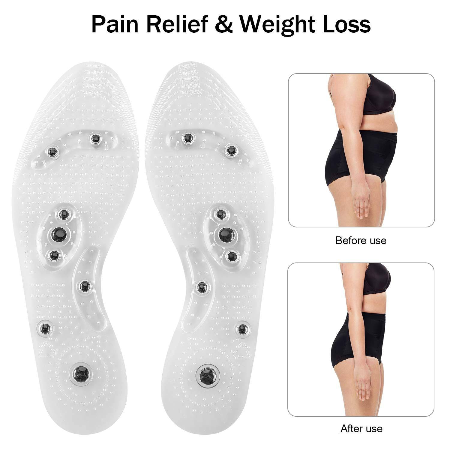 Insoles for Women & Men Cuttable Acupressure Magnetic Massage