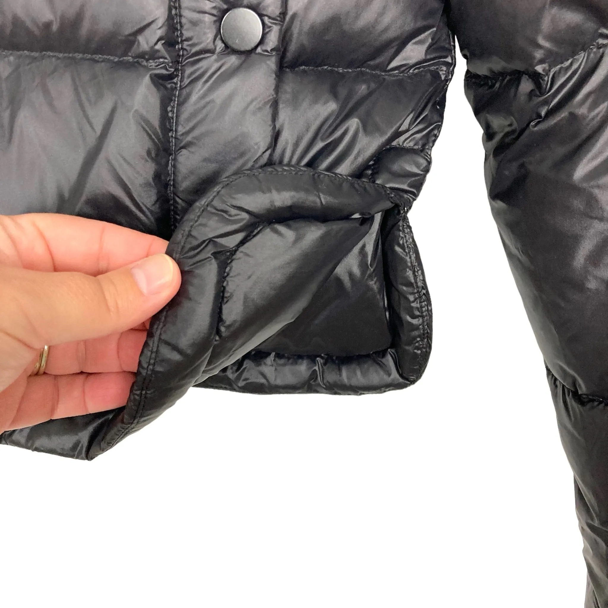 Italic Black Hooded Short Puffer Jacket- Size S (sold out online)