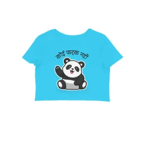 Koi Farak Nahi Crop Top in Cotton for Women