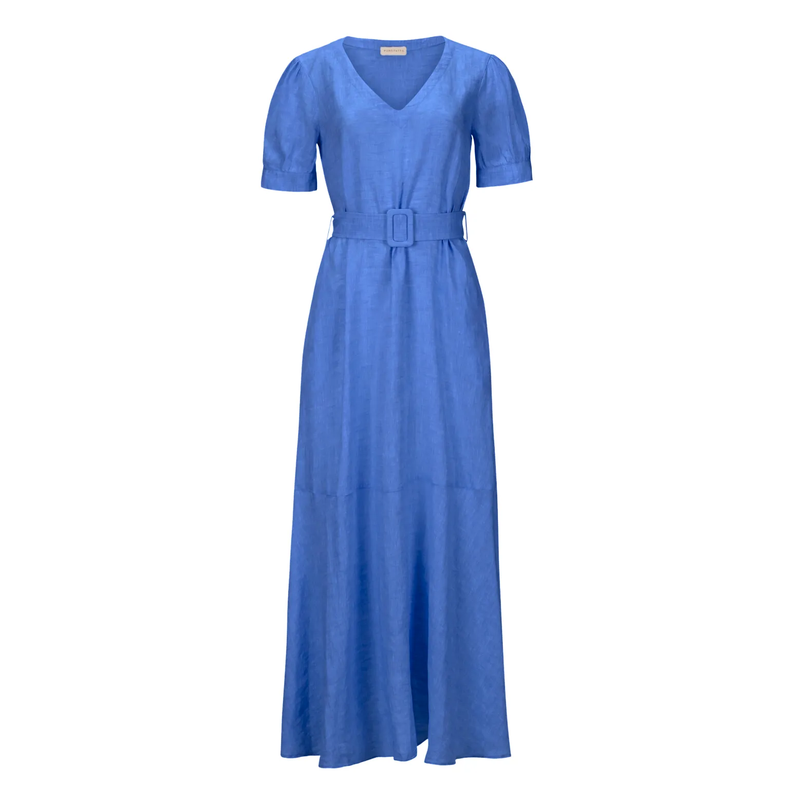 Linen Maxi Dress - Cobalt Blue