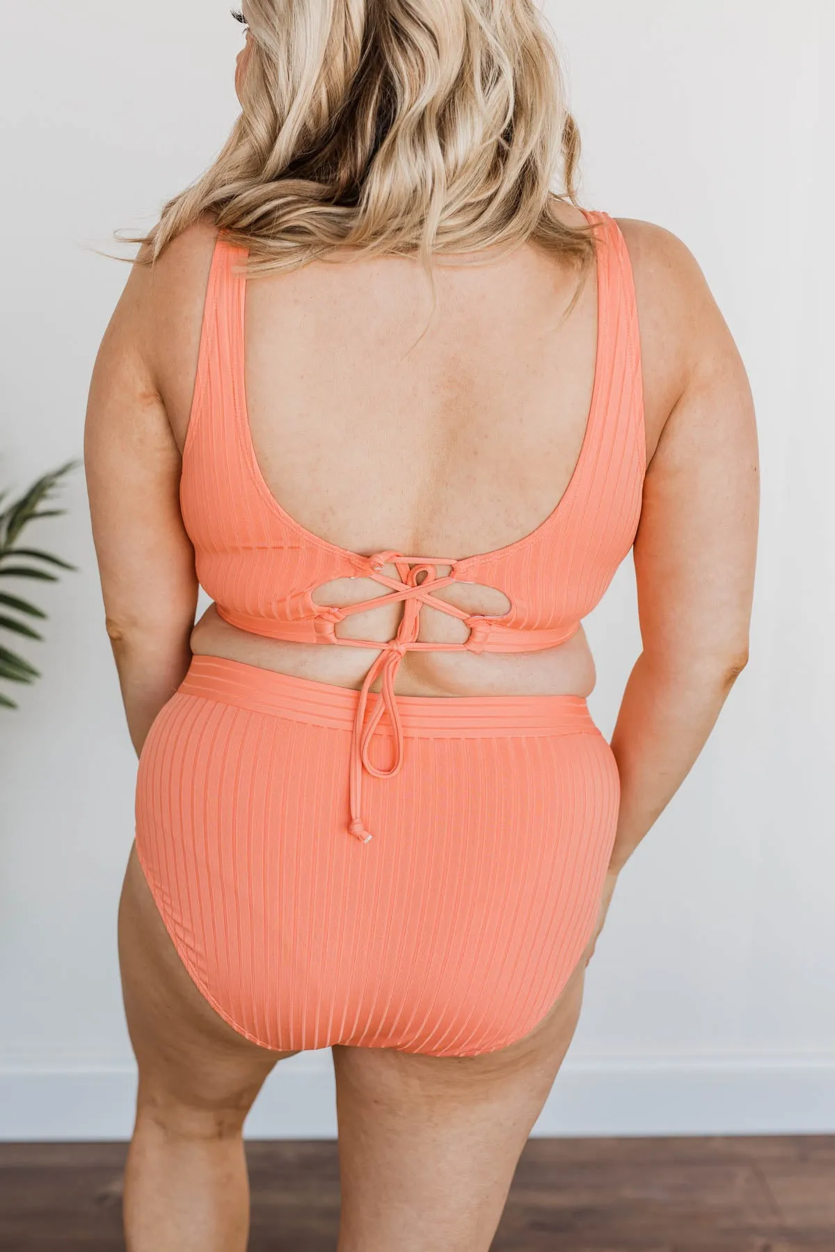 Making Waves High-Rise Swim Bottoms- Sherbert